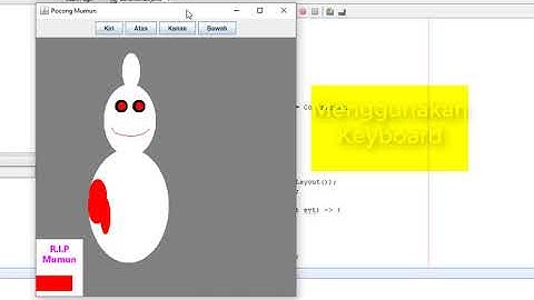 MUMUN POCONG dengan grafik 2D plus tombol 4 (Java NetBeans)