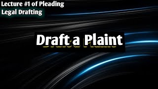 How to Draft a Plaint | Legal Drafting | Pleading | LSP | Law Students Platform