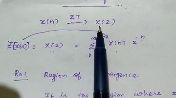 Z transform of  Unit step sequence