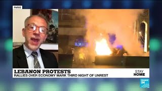 Lebanon’s economic situation is ‘catastrophic’ as third night of unrest breaks out