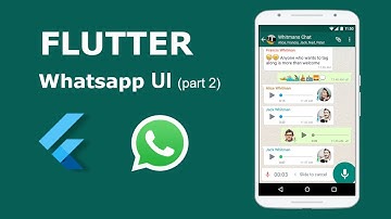 Flutter WhatsApp Clone from scratch UI - Part 2 (darija)