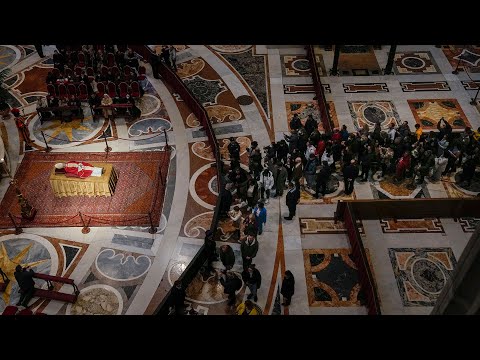 Thousands pay their respects to the late Pope Benedict XVI