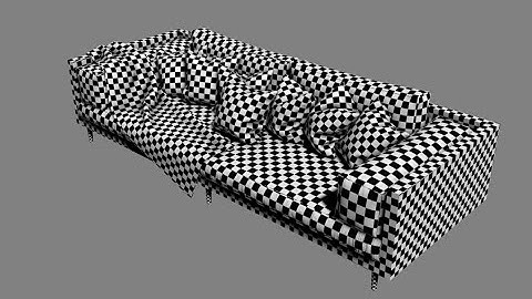 3ds Max UV Unwrapping Time-lapse | Sofa Structure