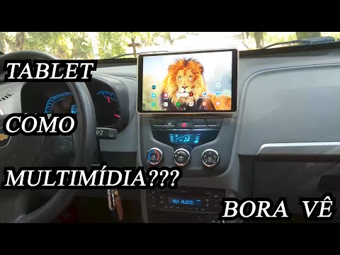 USANDO TABLET COMO CENTRAL MULTIMÍDIA DO CARRO - TABLET NO PAINEL DO CARRO - MULTIMÍDIA COMPLETA...