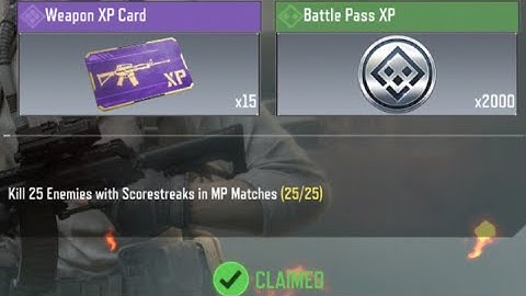 Call Of Duty Mobile Kill 25 Enemies with Scorestreaks in MP Matches Task Complete
