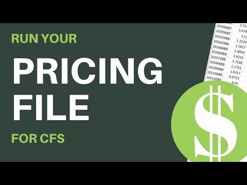How To Run a Pricing File -  CFS