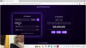 Projek web sederhana: membuat apk to do list + study timer 🌙