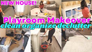 *NEW HOUSE* EXTREME CLEAN DECLUTTER ORGANIZE | CLEANING MOTIVATION | PLAYROOM MAKEOVER | HOMEMAKING
