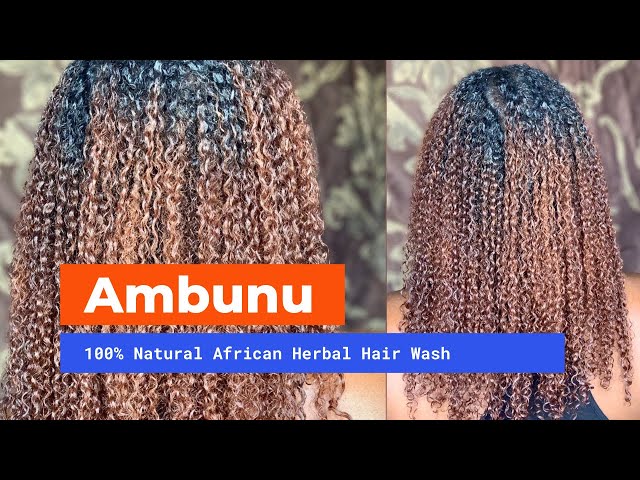 Je teste l'herbe AMBUNU - Lave, démêle, anti pellicules, gel: 2 RECETTES!  Cheveux afro 
