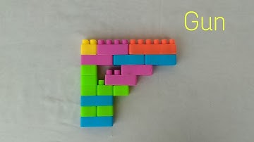 How to make a Gun with Building Blocks(Gun-11)/Building Blocks for Kids/Gun/Blocks Gun/Blocks Games/