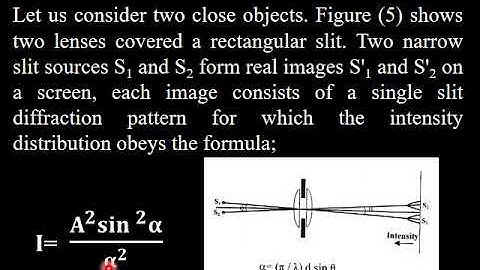 Lecture five (part 2): Physical optics (Diffraction of light)