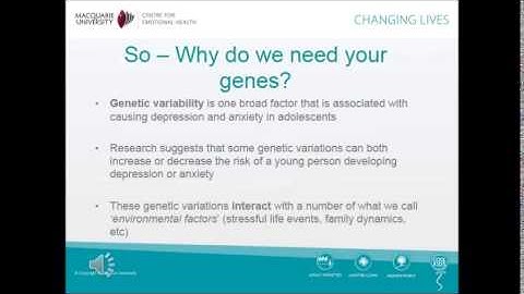 The role of genetics in anxiety and depression