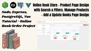 E-Commerce Product Page Design with Search & Filters | Manage Products | Online Book Store | Vue3