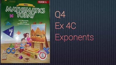 Q4 Ex 4C | Ch 4 Exponents | ICSE Class 7 Mathematics today | Unlock your learning |