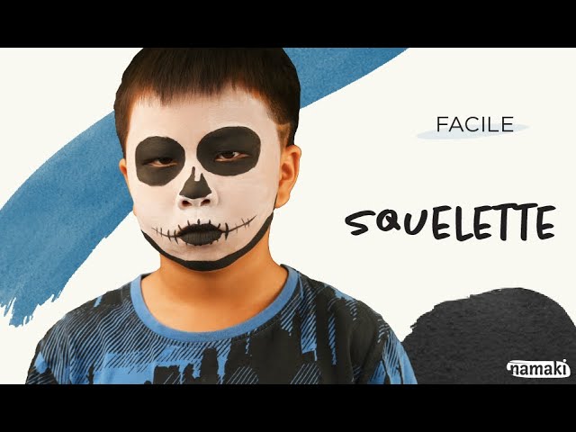 Maquillage squelette enfant pour Halloween : tuto - MaFamilleZen