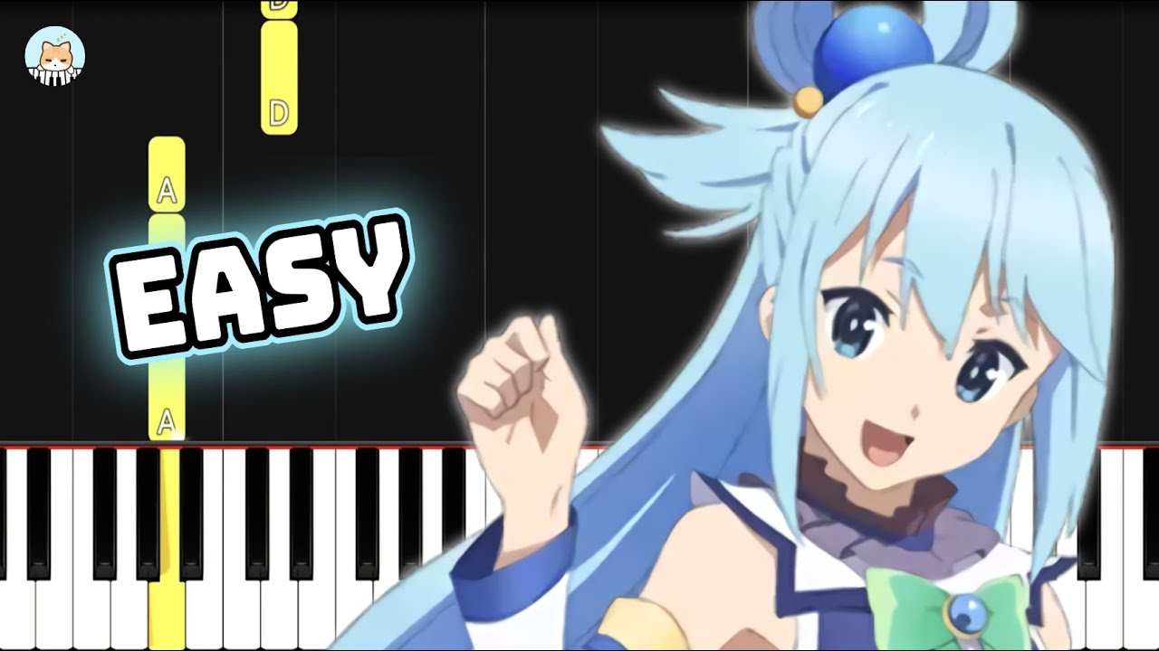 [full] Konosuba Movie ED - "My Home Town" - EASY Piano Tutorial & Sheet ...