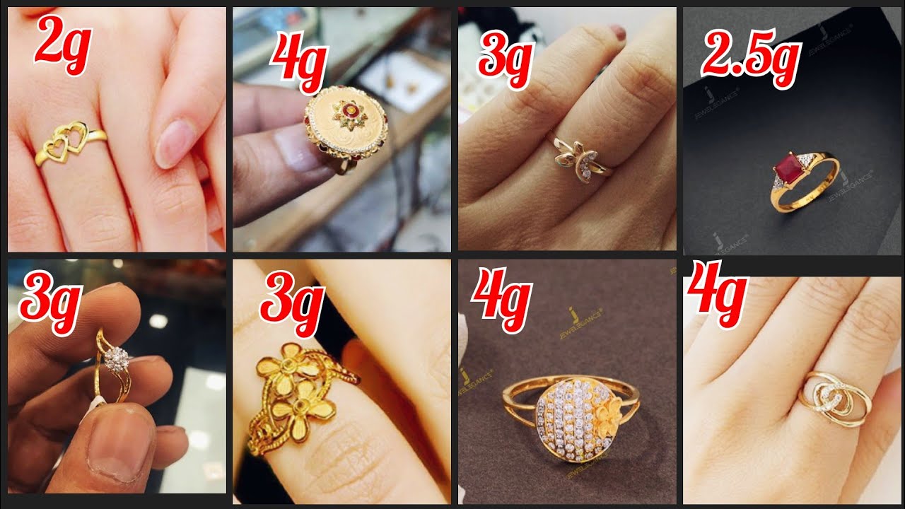 Light weight gold finger ring design with PRICE - YouTube