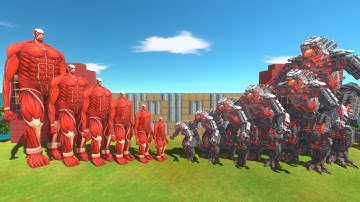 Growing COLOSSAL TITAN vs Growing MECHAGODZILLA 2021 - Animal Revolt Battle Simulator