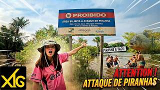 757 Swimming with piranhas! #brazil #amazon #vanlife #piranha screenshot 3