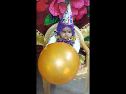 Charvi blasting the baloon