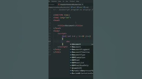Javascript program to print first 10 Natural Number🔥