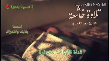 القارئ سعد الغامدي من سورة الزمر  (امن هو قانت اناء الليل...)