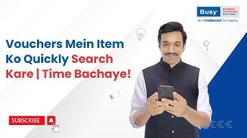 Voucher mein Item ko Quickly Search karein (Hindi) | BUSY