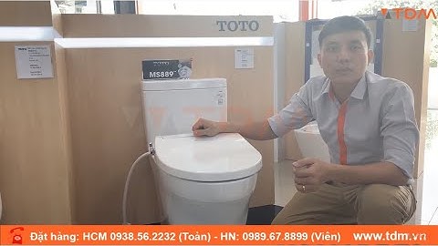 TDM.VN | Review bồn cầu nắp rửa cơ TOTO MS889DRE2 (C889DR + TCW07S) - MS889DE2 bàn cầu tự rửa