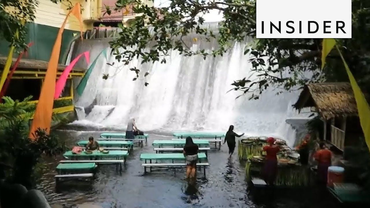 Eat At A Restaurant That's Literally In A Waterfall YouTube