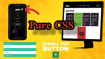 Sadece CSS ile: Mobil Açılır Menü, Yukarı Çık Butonu ve Akordeon