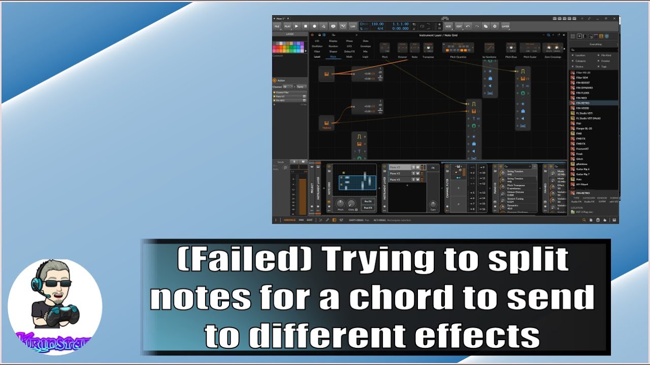 Failing to have Note Grid Split a Chord - YouTube