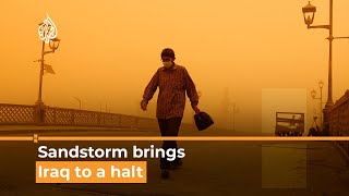 Skies turn orange in Iraq as sandstorm causes illness screenshot 5