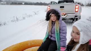 Sledding in Michigan [ made for Children ]