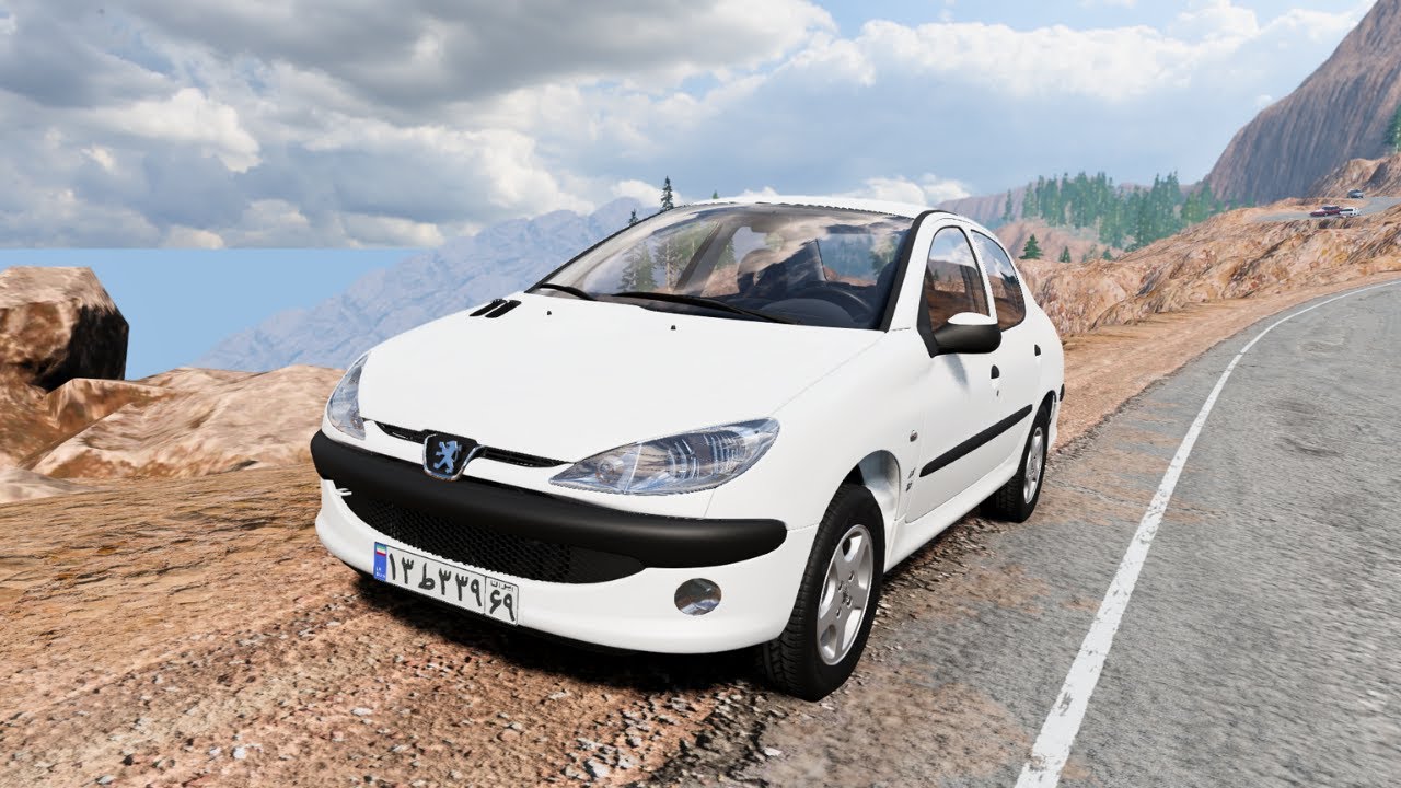 🚗 تجربة Peugeot 206 SD في BeamNG Drive | اختبار المحرك وحوادث سيارات واقعية وخطيرة 🔥