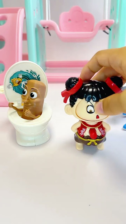 Satisfying with Mimi Unboxing ASMR: Nezha wanted to use the toilet but Tung Tung refused to leave!