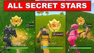 All Secret Battle Star Locations Till Week 10 - Fortnite Season 4 Challenges Free Tier