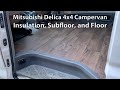 Mitsubishi Delica Campervan: Floor Installation