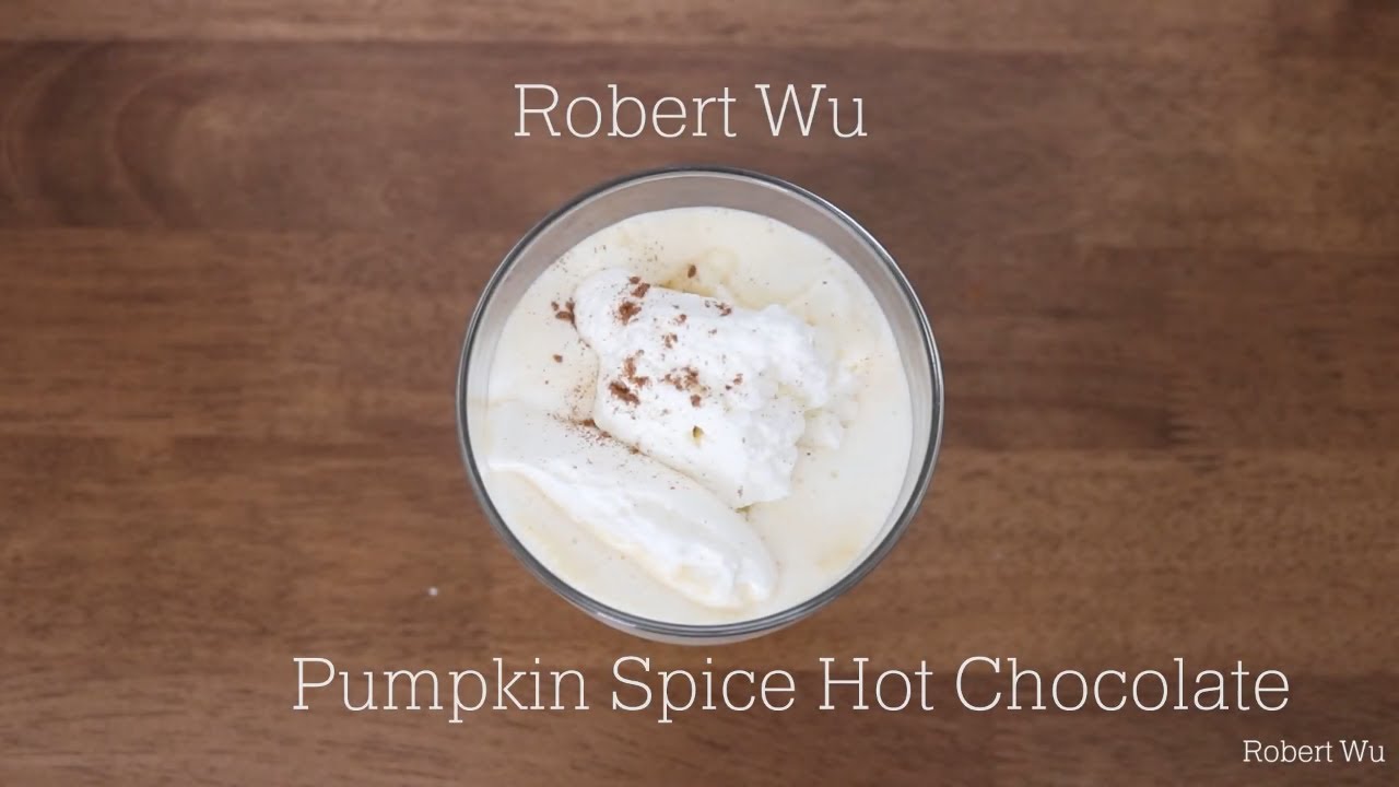 How to make Pumpkin Spice Hot Chocolate || Robert Wu ASMR