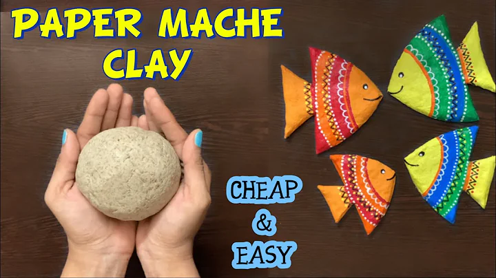 How to make cheap clay at home | Paper mache clay best recipe | DIY Airdry clay | Egg carton clay