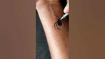 Spider Tattoo Design With Pen Viral Tattoo Tranding Mrtattooart Spider 