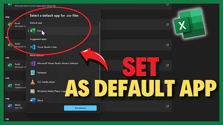 How to Set Microsoft Excel as the Default Application in Windows 11
