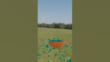 A simple Fluid simulation with Blender and eeve renderer and mantaflow.