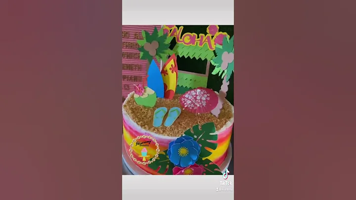 Almond cake Hawaiian 🌺 theme