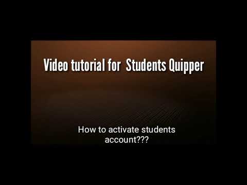 Video tutorial to open and activate students quipper accounts.