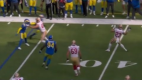 CHRISTIAN MCCAFFERY TRICK PLAY TOUCHDOWN PASS TO BRANDON AIYUK
