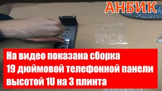 Сборка 19 дюймовой телефонной панели