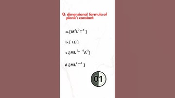 Dimensional formula of plank