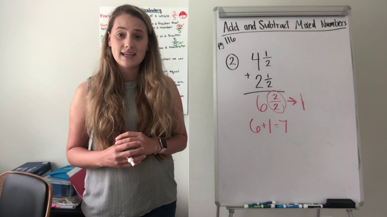 Add and Subtract Mixed Numbers page 116 - YouTube