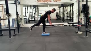 Balance Pad Single Leg Romanian Deadlift demonstration