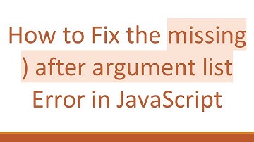 How to Fix the missing ) after argument list Error in JavaScript